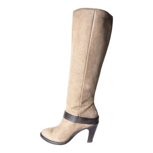 COLE HAAN Tantivy Tall Brown Leather Heeled Boot Size 7B - Picture 6 of 9